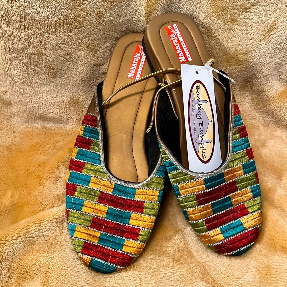 Hand embroidered slip ins